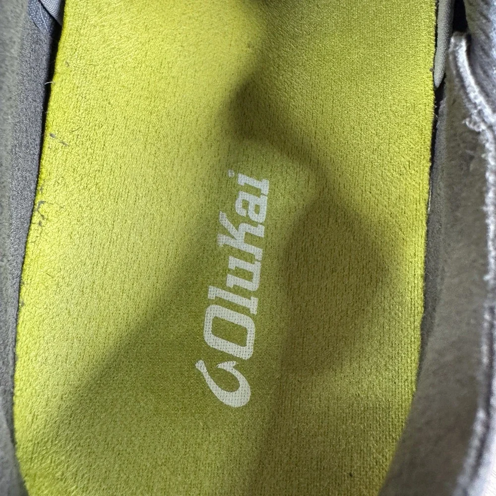 Olukai Nihoa Li Mens Size 10.5 Gray Boat Beach Comfort Lace Up Lightweight Shoes